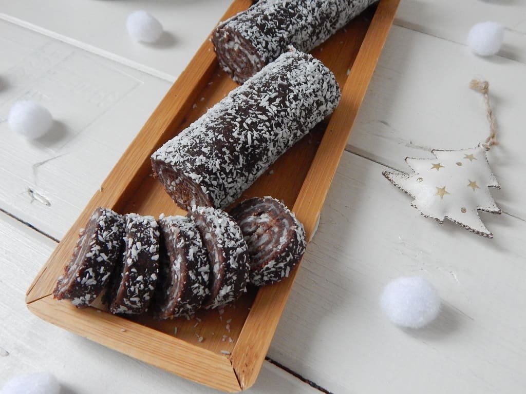 nepečená kokosová roláda