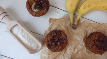 banánové muffiny z kokosové mouky
